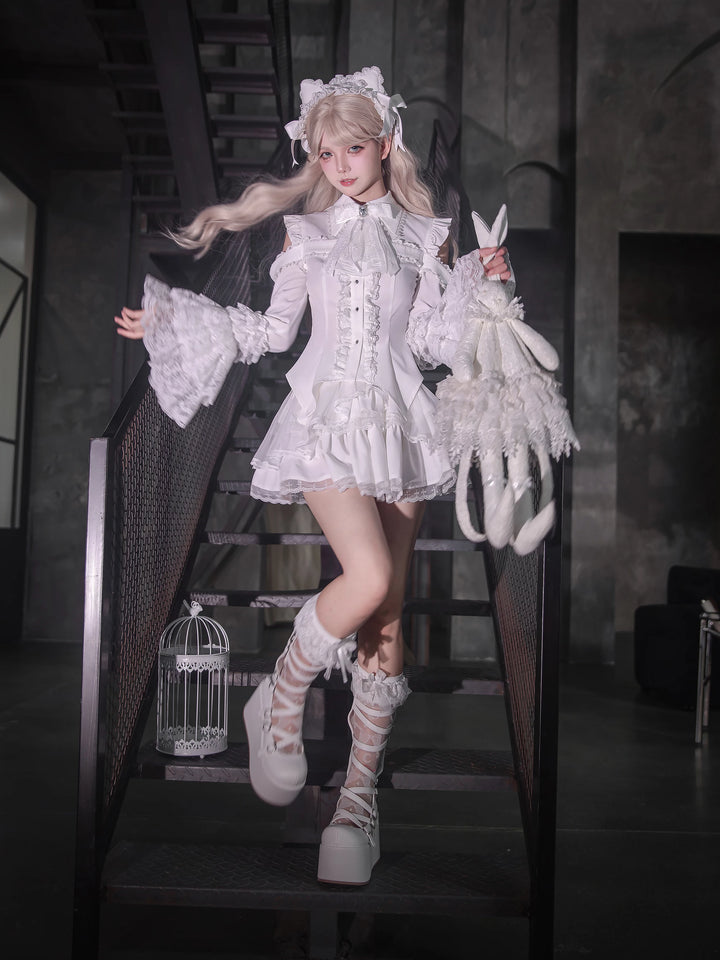 Subculture Hime Sleeve Blouse, Lace Skirt Set 45625:858363