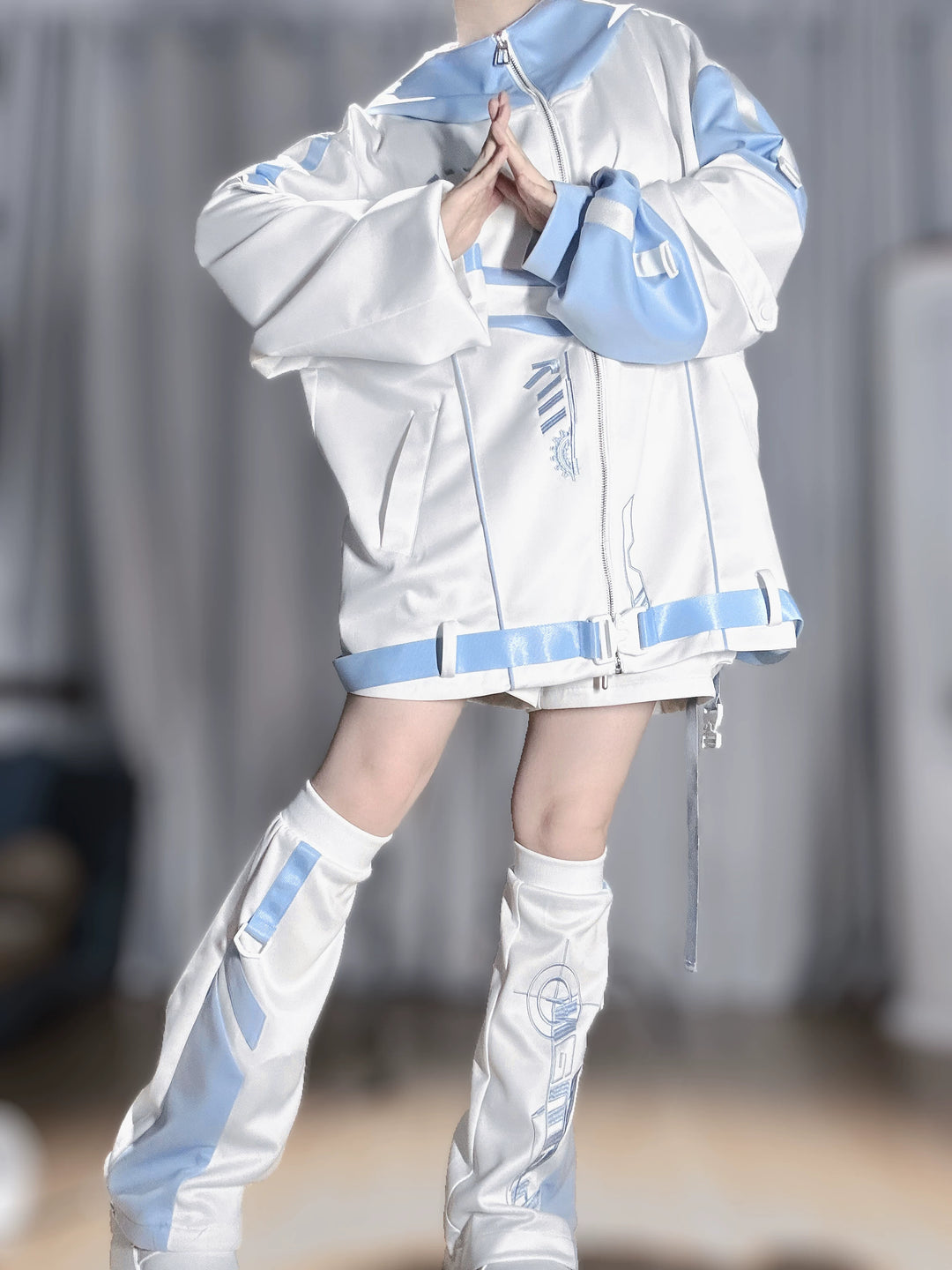 Tenshi Kaiwai Techwear Jacket & Elastic Shorts Set (L M) 45013:846211