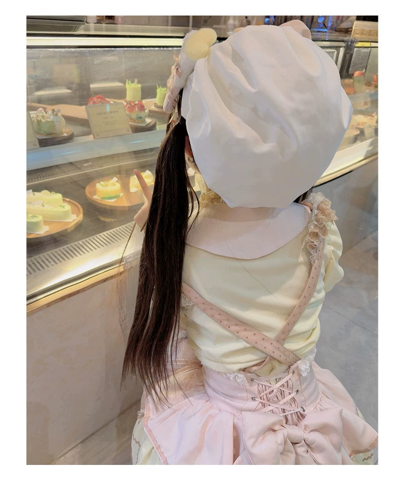 Kawaii Lolita Baker-Inspired Blouse, Suspender Skirt 44466:809203