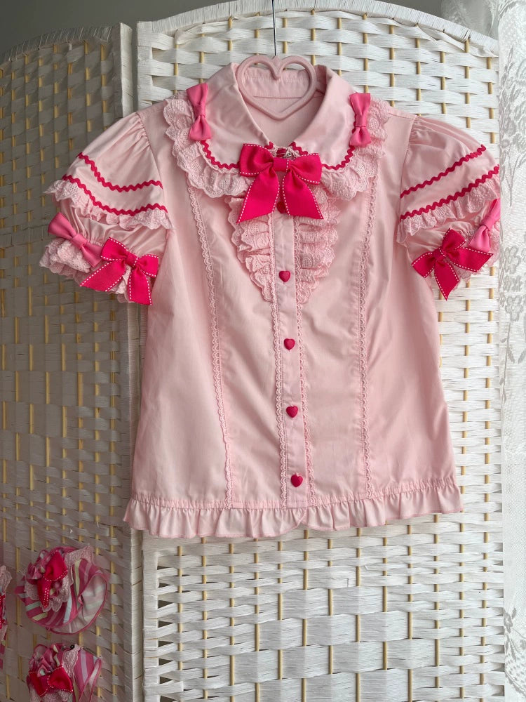 Sweet Lolita Dress Lolita Salopette JSK Set Multicolors (L M S / Shirt) 36482:552134