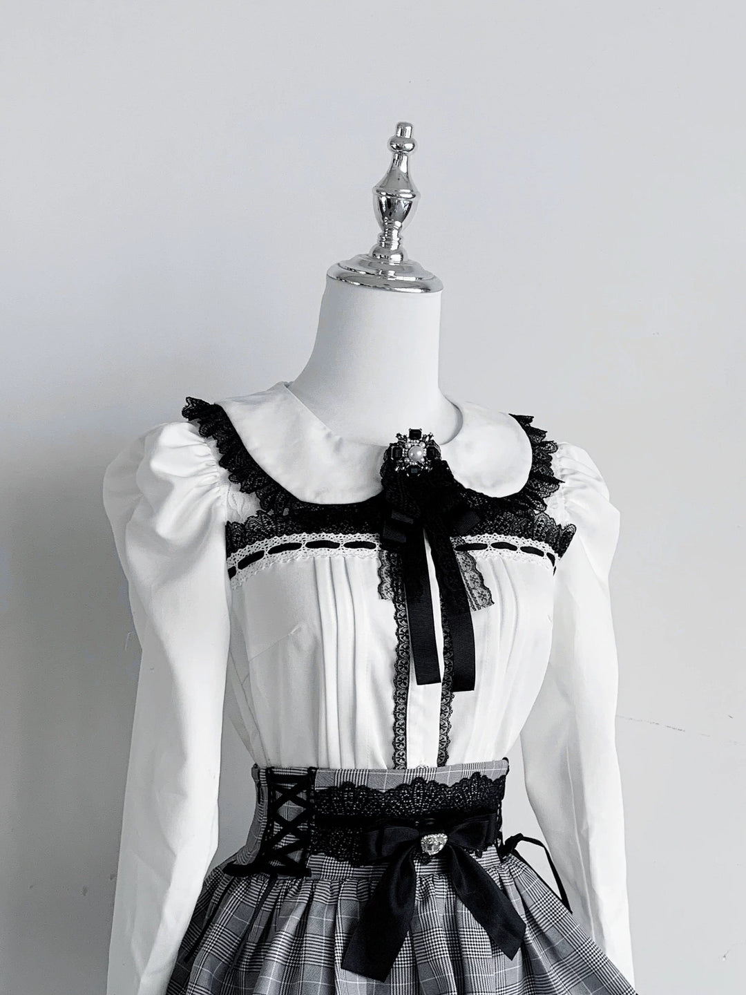 Jirai Kei Peter Pan Collar Blouse & Skirt Set (L M S XL) 45007:834503