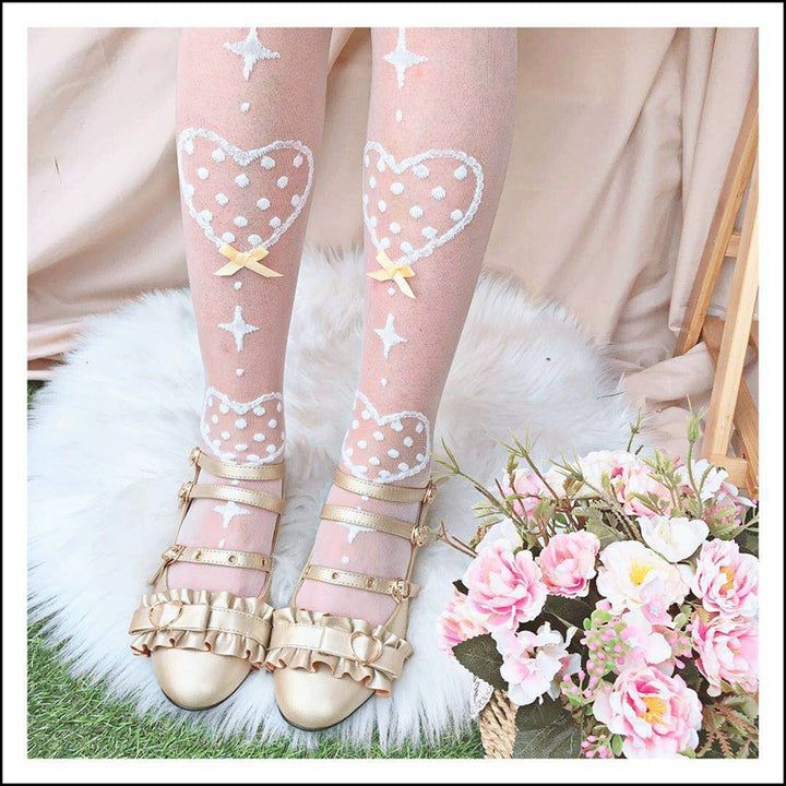 Lolita Socks Over-the-Knee Socks Sweet Heart Mid-Calf Socks 36822:611646