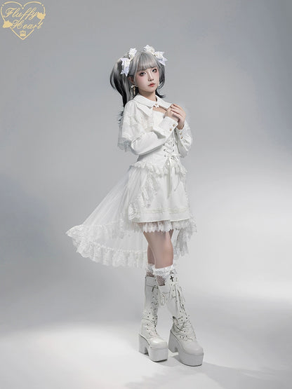 Jirai Kei Dress Decorative Waist Cincher Overskirt 36968:545212