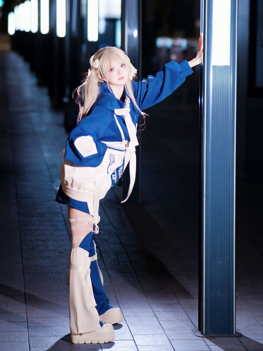 Cyberpunk Outfit, Detachable Jacket and Shorts Set 44424:810141