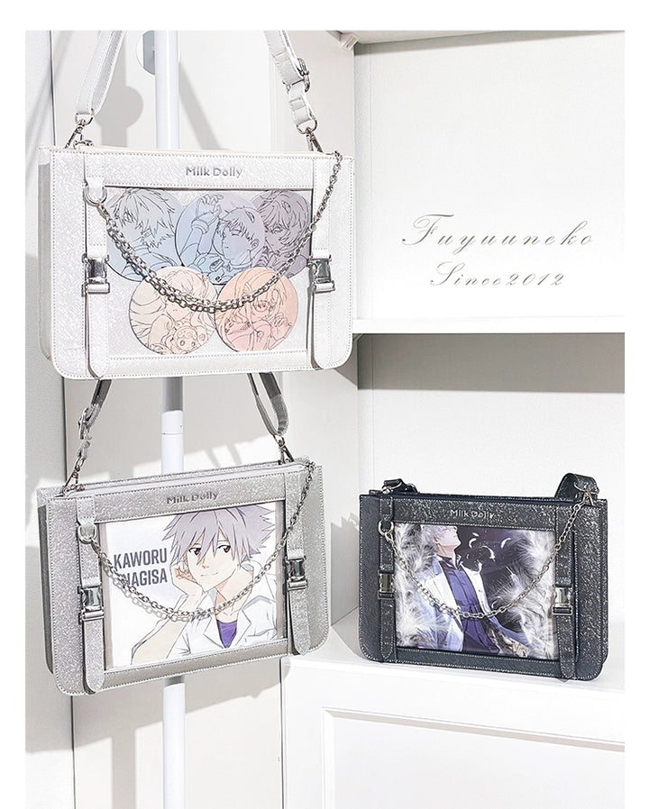 Square Crossbody Itabag, Detachable Chain 43234:779455