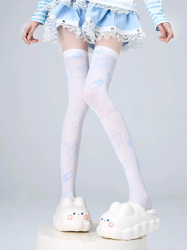 Jirai Kei Socks Over-the-Knee Socks Velvet High Tube Socks 36524:535710