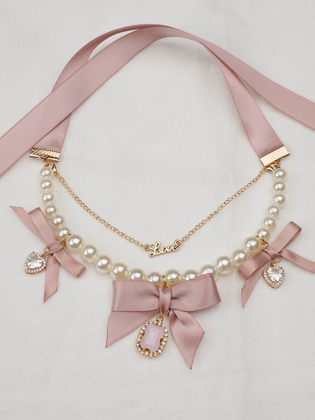 Jirai Kei Pearl Ribbon Lightning Kawaii Choker 21568:311398