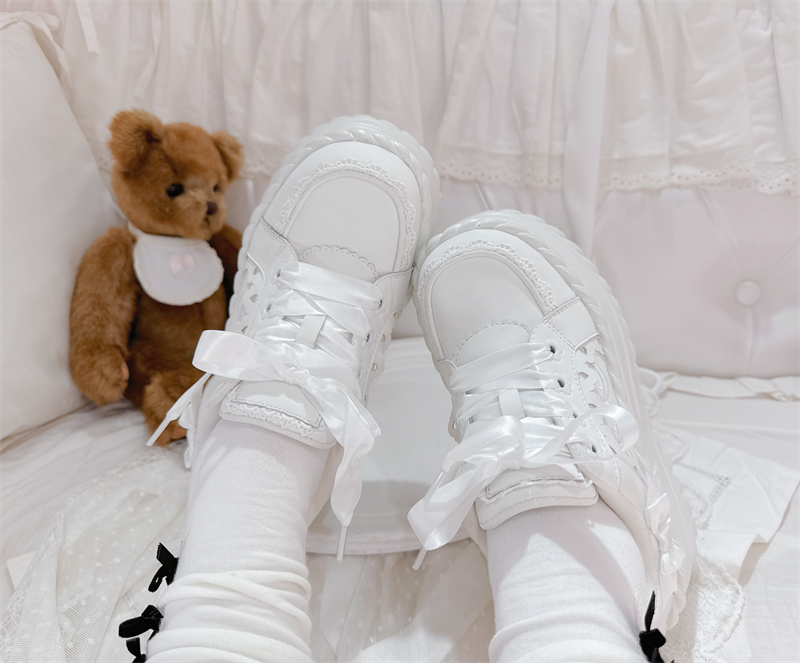 Jirai Kei Platform Shoes, Heart Details & Bows 45252:842602