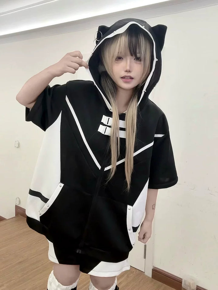 Tenshi Kaiwai Hooded Jacket Set, Detachable Sleeves 45873:868393