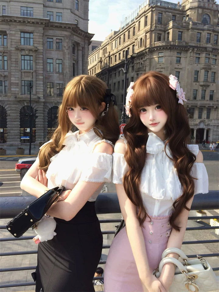 Seiso Kei Mermaid Skirt Set, Open Shoulder Blouse 45577:856002