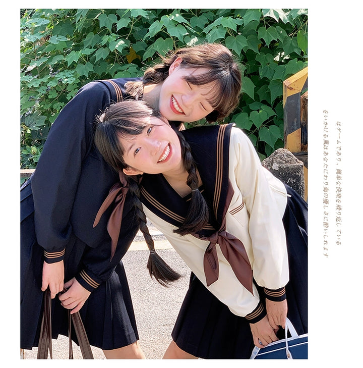 Autumn JK Uniform Sailor Top, Embroidered 43789:786050