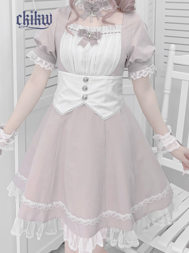 Maid Style Jirai Kei Dress Outfit, Macthing Accessories 43681:782694