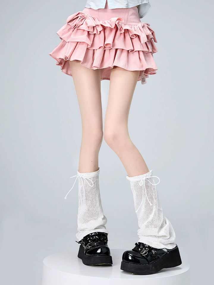 Y2K Leg Warmers Gyaru Fashion Leg Sleeves Slouch Socks (F) 36528:535848