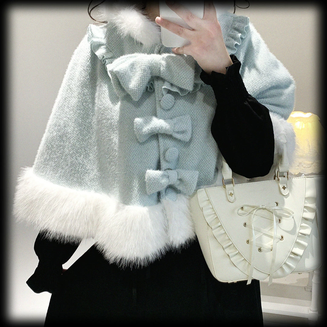 Cat-Ear Hooded Cape, Detachable Bows 44472:810550