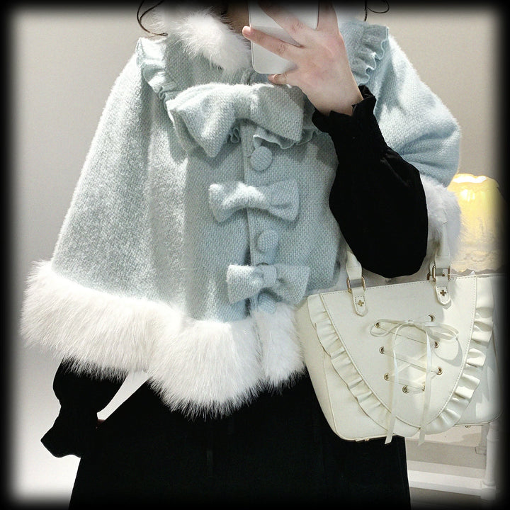 Cat-Ear Hooded Cape, Detachable Bows 44472:810550