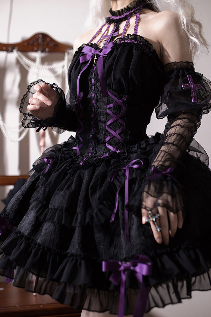 Gothic Lolita Dress Cross-Hime Halterneck Lolita Jumper Dress 35062:478515 35062:478515