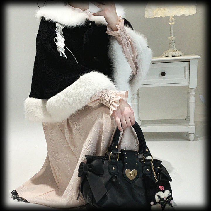 Sweet Bunny Ear Winter Cape, Polar Fleece Lining 44474:809720