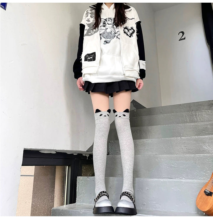 Kawaii Thigh-high Socks Animal Printed High Tube Socks 38026:609390