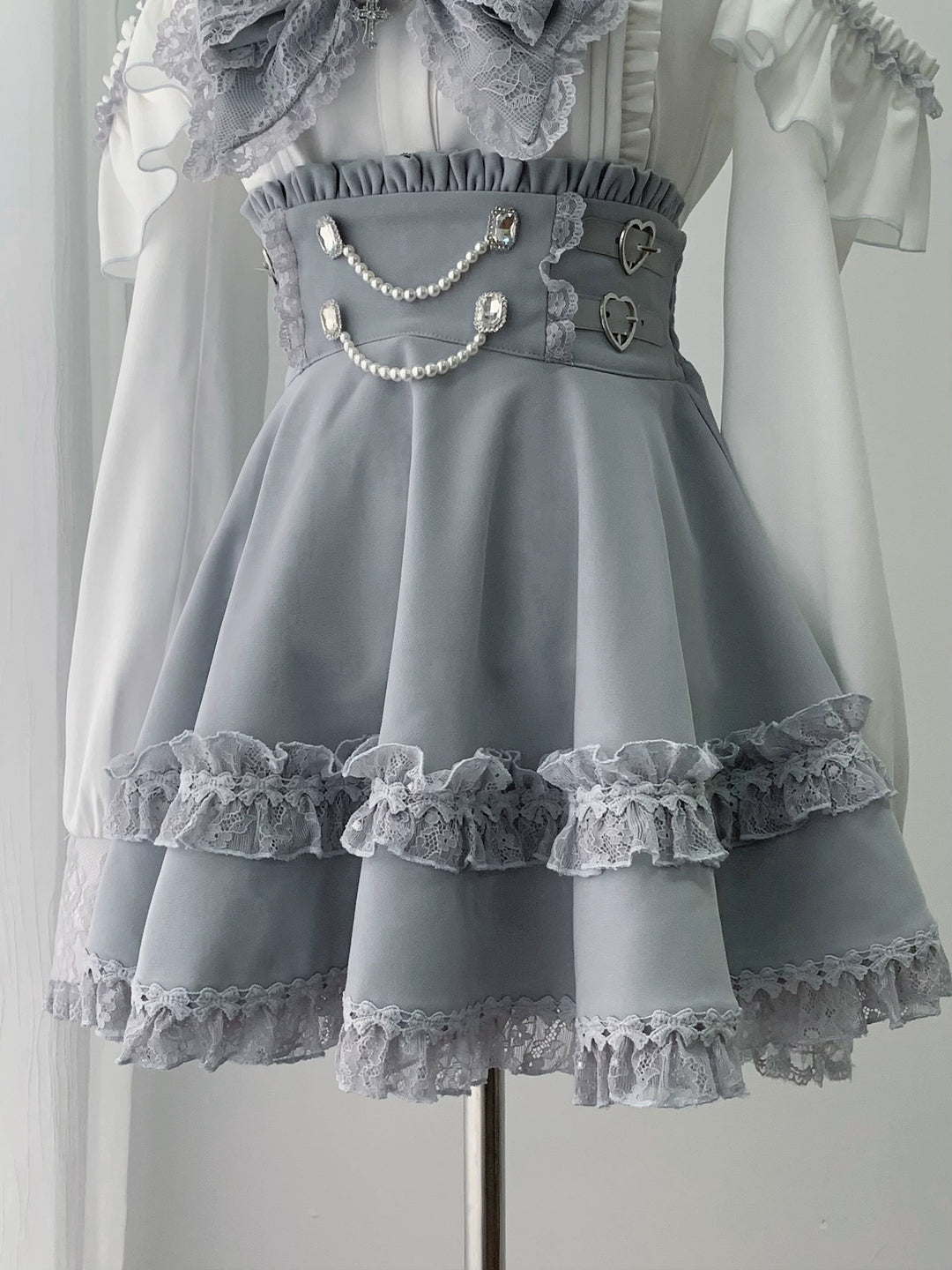 Ryousangata Sailor Collar Blouse, Elastic Waist Skirt (L M S) 45746:860809