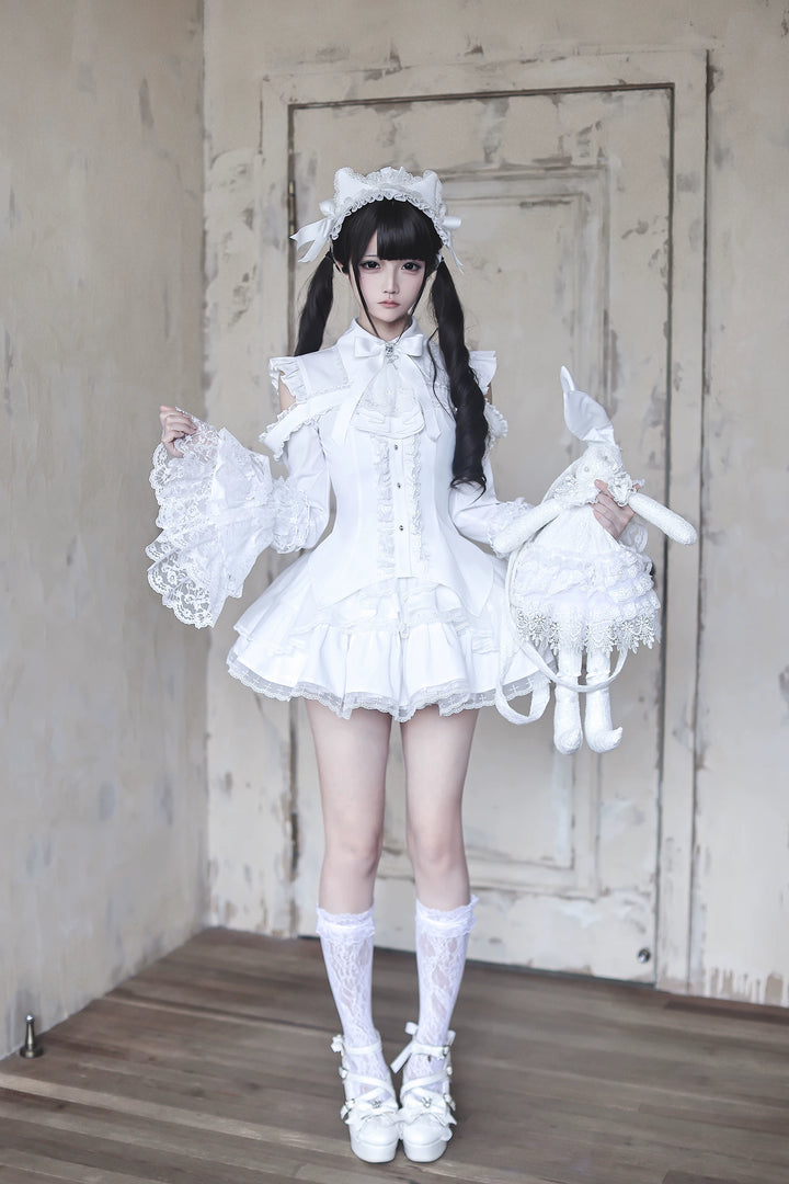 Subculture Hime Sleeve Blouse, Lace Skirt Set 45625:858378