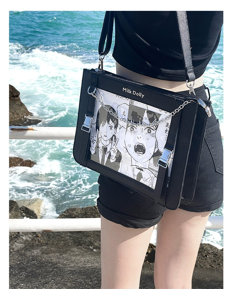 Square Crossbody Itabag, Detachable Chain 43234:779484