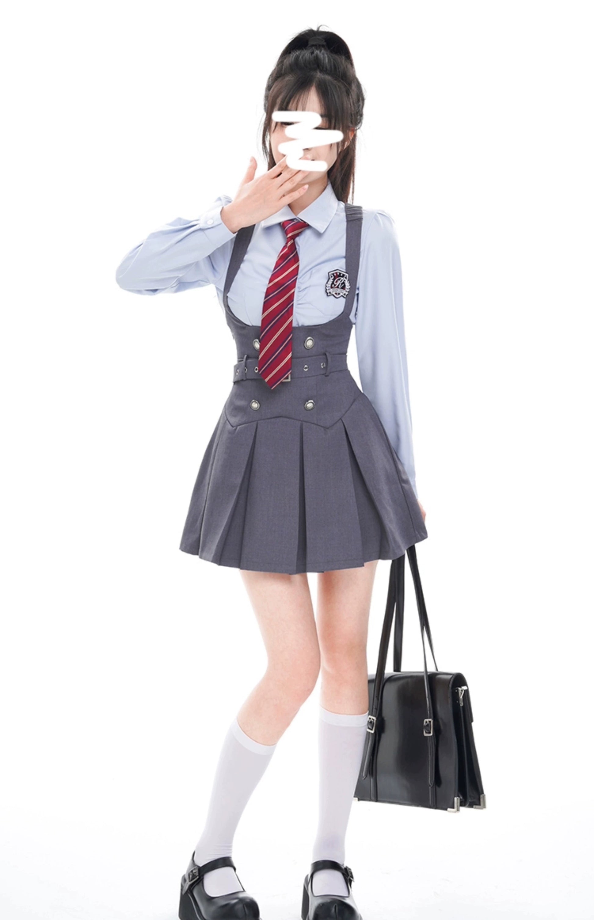 American Uniform Set College Style Skirt Preppy Blouse 36408:567982