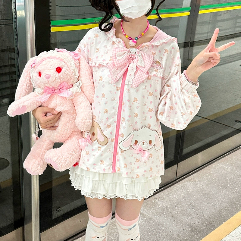 Pink Bunny Kawaii Jacket, UPF50 Sun Protection (L M S) 42914:757476