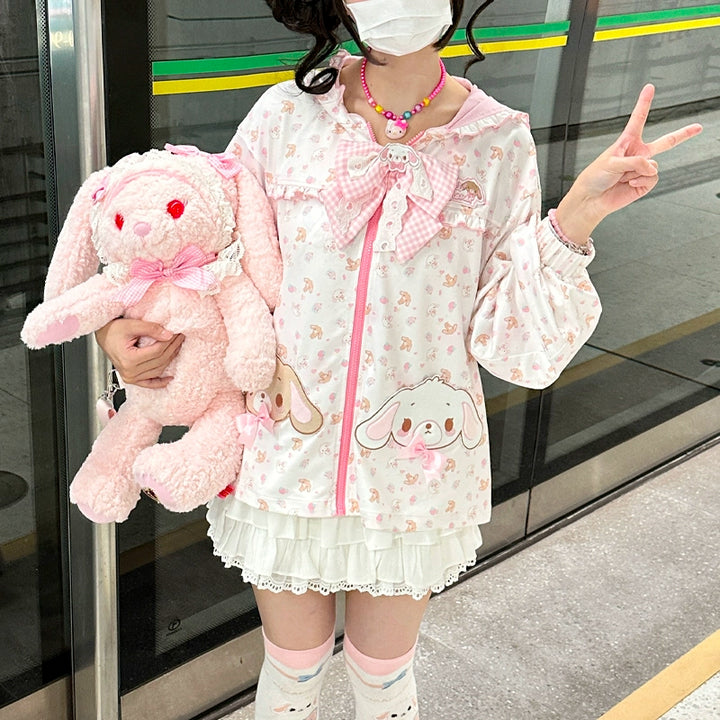 Pink Bunny Kawaii Jacket, UPF50 Sun Protection (L M S) 42914:757476