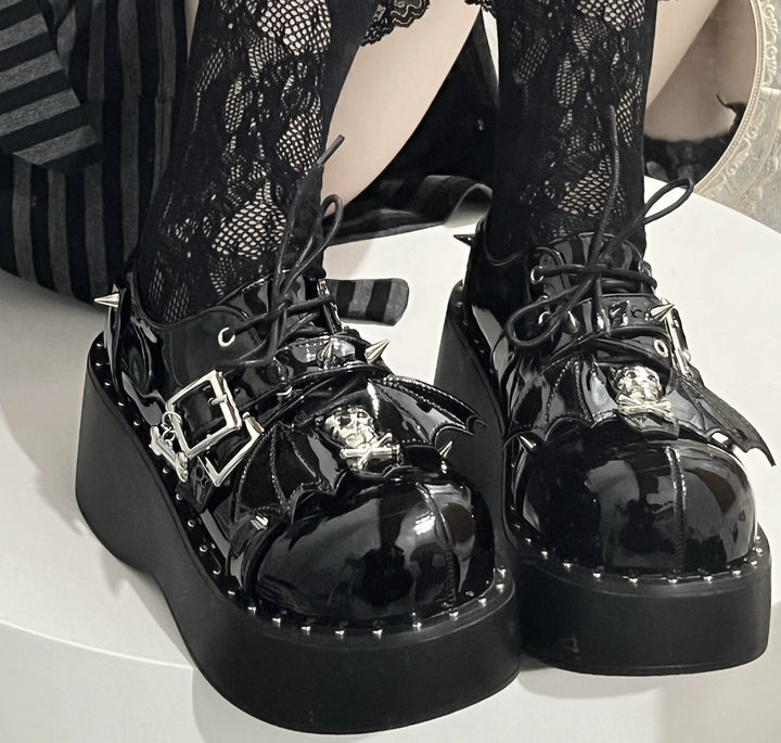 Punk Platform Shoes Y2K Thick-soled Shoes 38264:593984