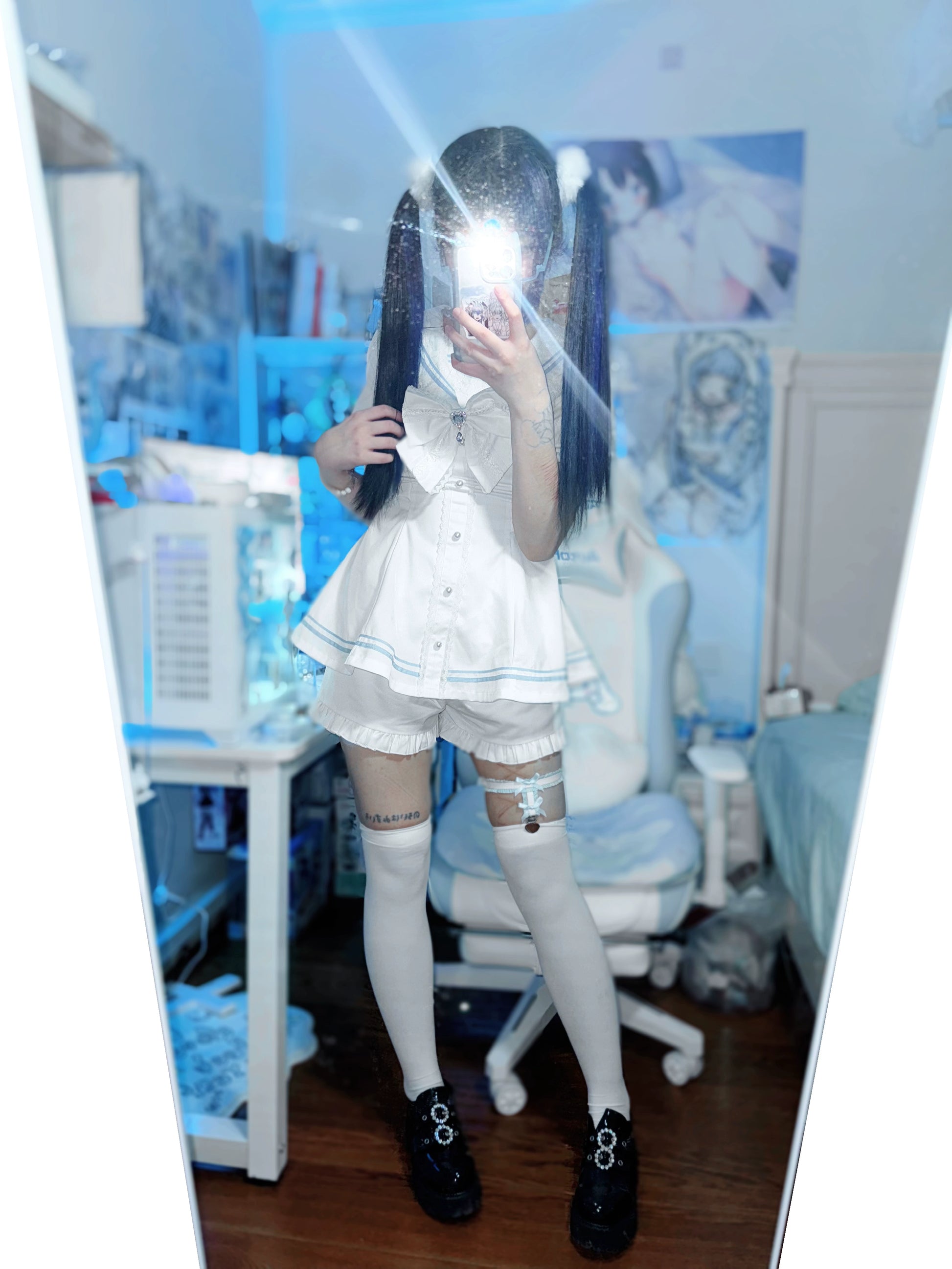 Jirai Kei Set Up Dress Short Sleeve Outfit Set Multicolor 37458:560184