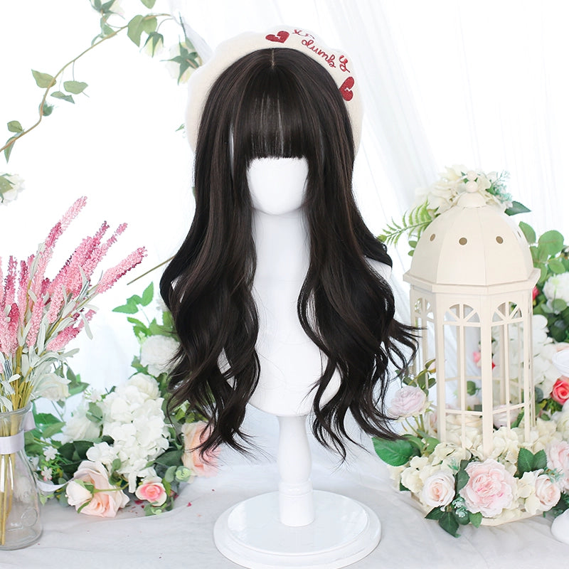 Lolita Wig Long Curly Hair And Straight Bang Multicolors 35930:507086 35930:507086