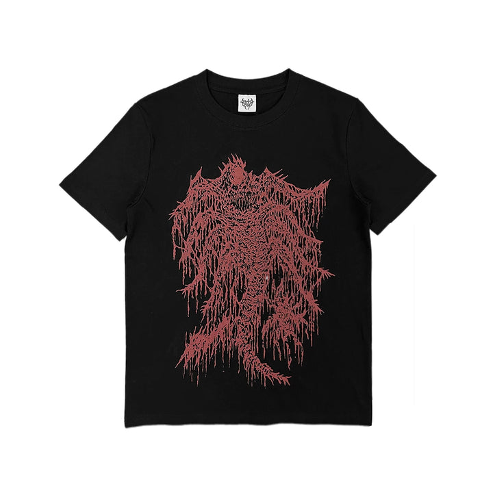 Cotton Subculture Cross Printed T-Shirt, Regular Shoulder (L M S XL) 45696:859093