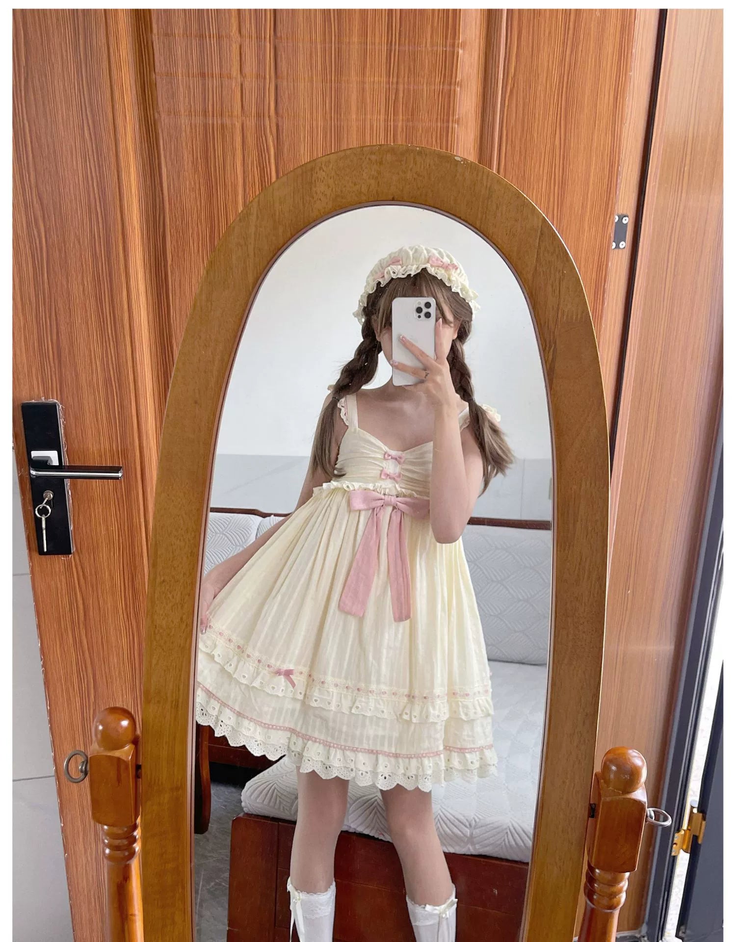 Sweet Lolita Dress Doll Lolita Dress Peter Pan Collar Cotton Dress (L M S) 37290:555932