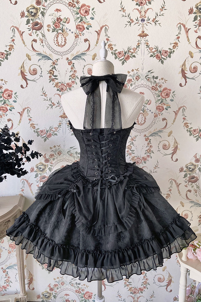 Gothic Lolita Dress Cross-Hime Halterneck Lolita Jumper Dress 35062:478543