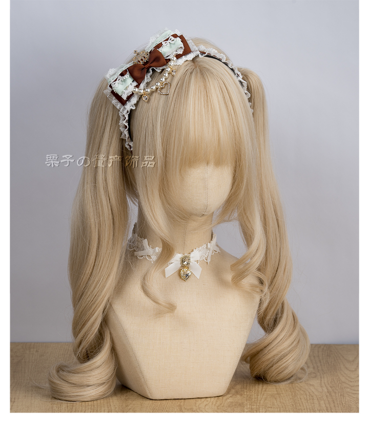 Jirai Kei Headband, Mini Crown & Rhinestone Pendant 44955:838717