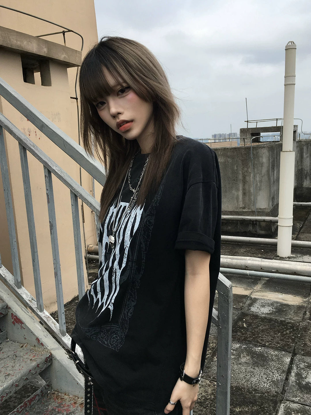 Summer Printed Sub-Culture Shirt, Cotton Fabric 44777:826941