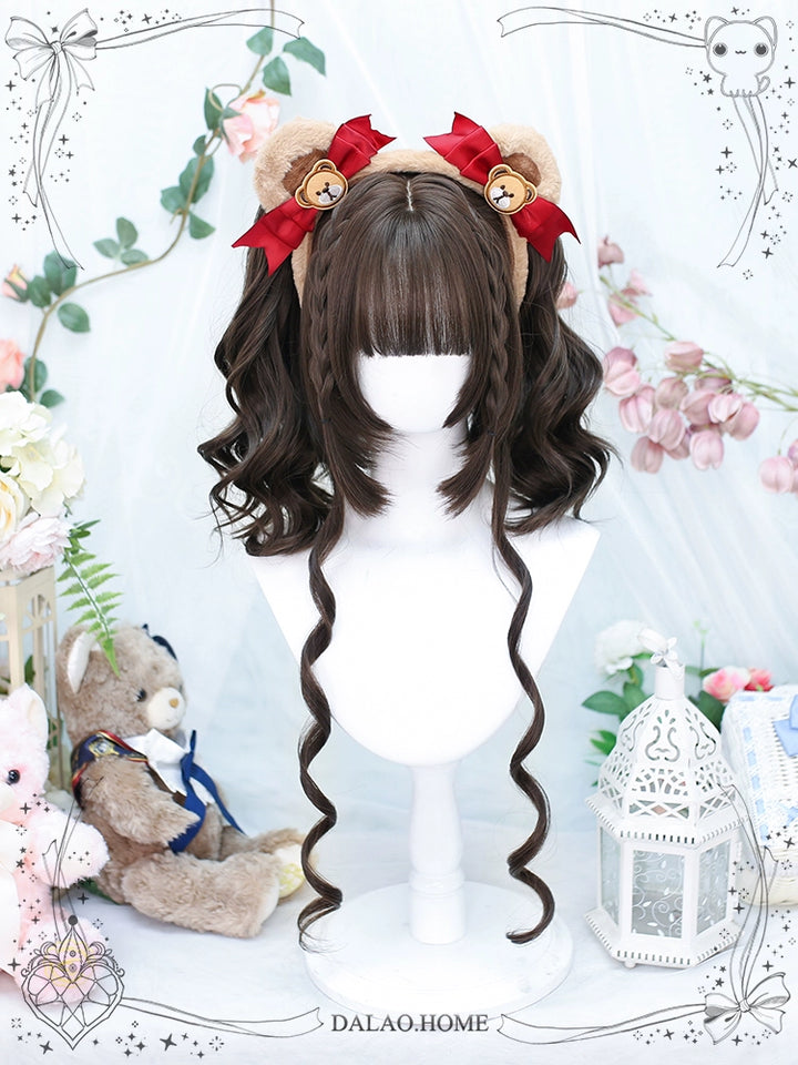 Kawaii Lolita JK Natural Double Ponytail Brown Short Wig 22808:330620