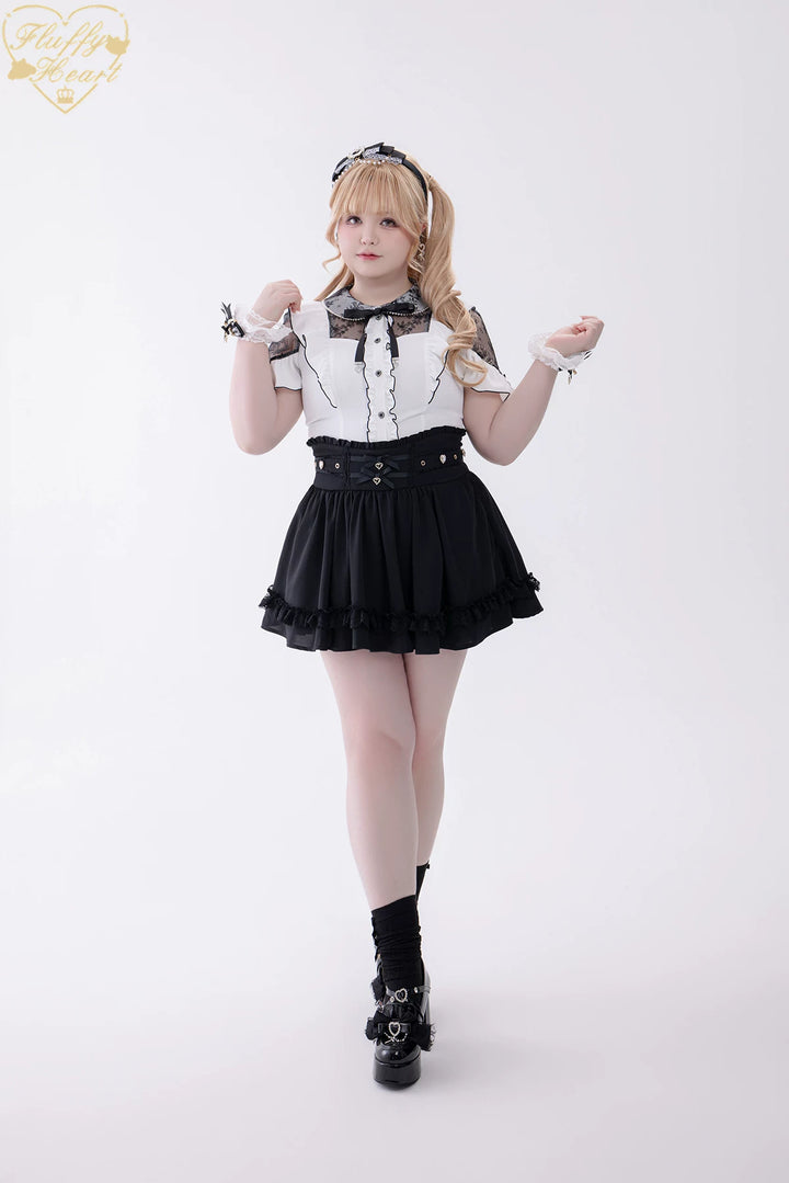 Jirai Kei High Waist Skirt, Built-in Safety Shorts 45720:860296