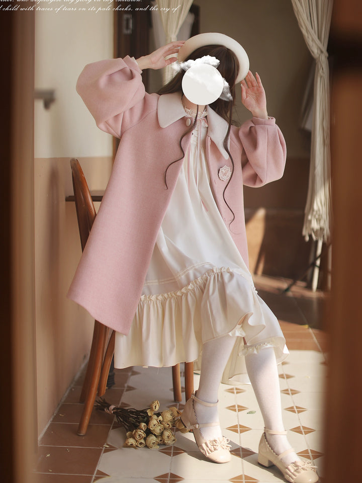 Sweet Lolita Coat Peter Pan Collar Pink Coat Lolita Dress 41078:684794