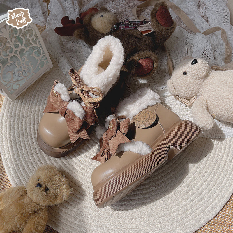 Kawaii Shoes Animal Ears Short Snow Boots 33770:447272 33770:447272