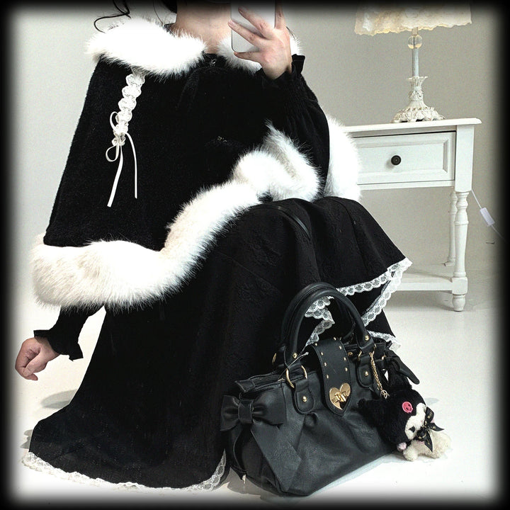 Sweet Bunny Ear Winter Cape, Polar Fleece Lining 44474:809693