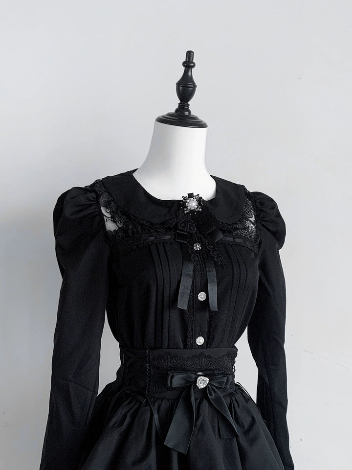 Jirai Kei Peter Pan Collar Blouse & Skirt Set (L M S XL) 45007:834495