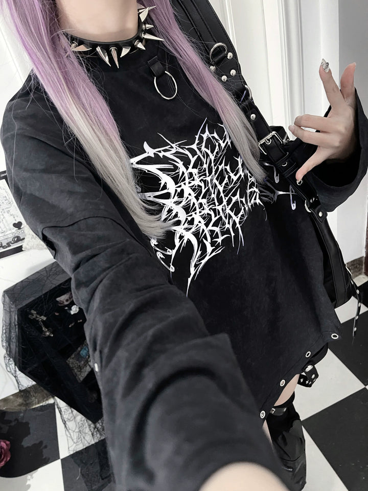 Subculture Long-Sleeved T-shirt, Tie-dye Style Available 44562:816044