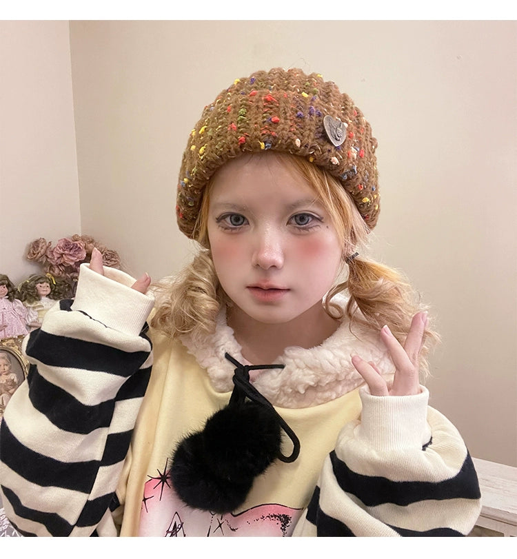 Warm Knitted Hat Thick Woolen Cap Winter Cold Hat 39338:620412