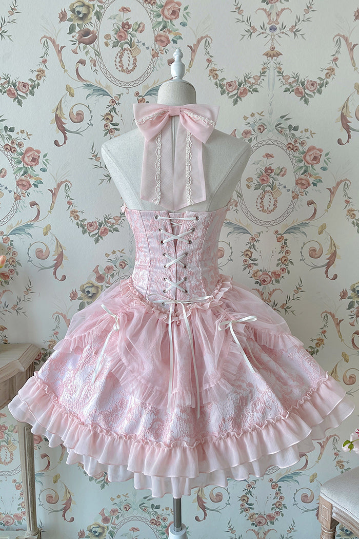 NWT axes orders femme Tube Top Fairy Hime Pink Lolita Dress