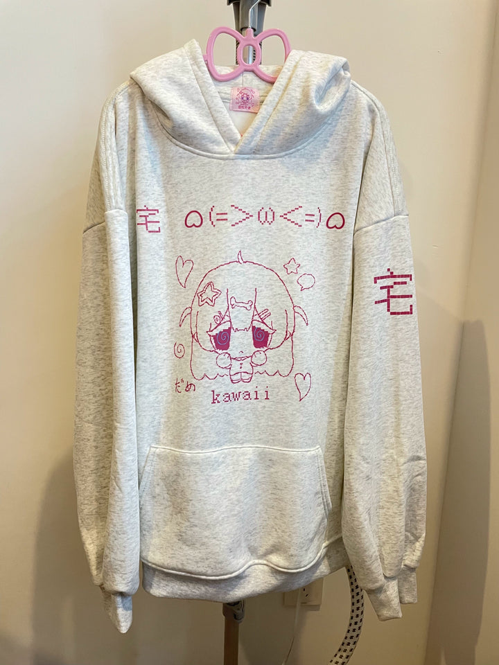 Kawaii Aesthetic Hoodie Anime Pattern Sweatershirt Oversized 33994:481890 33994:481890