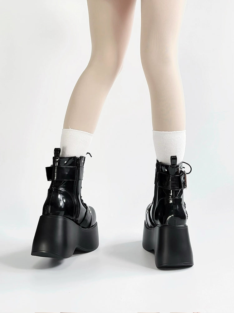 Punk Platform Shoes Subculture Thick-soled Boots Martin boots 40870:697316