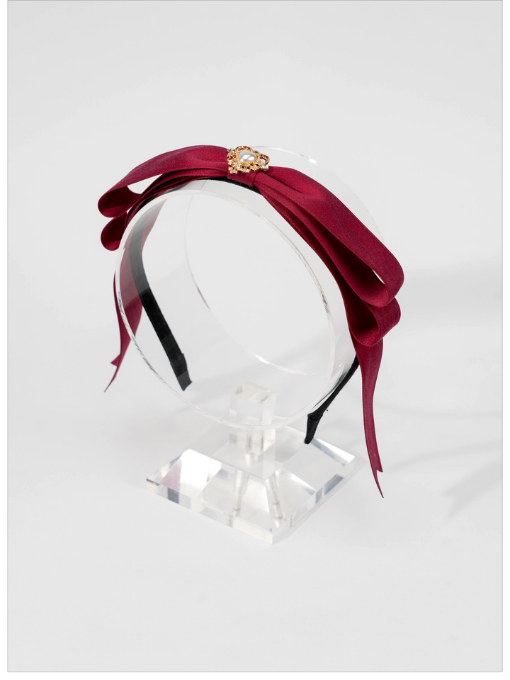 Lolita Headdress Jirai Kei Hairband Bow Headband Multi-color 35292:487802 (Red) 35292:487802