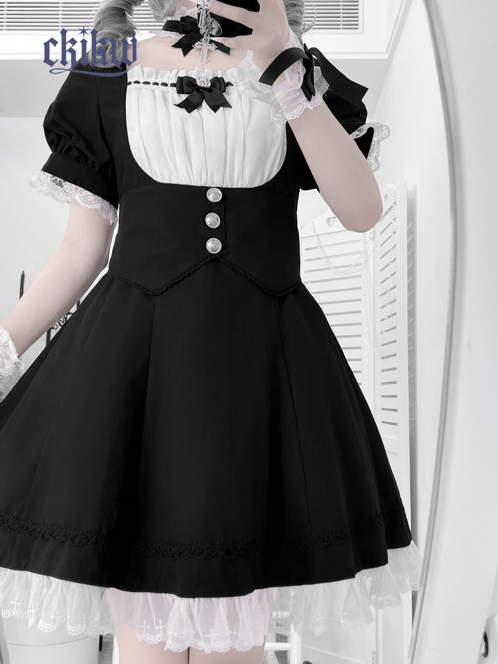 Maid Style Jirai Kei Dress Outfit, Macthing Accessories (L M S) 43681:782696