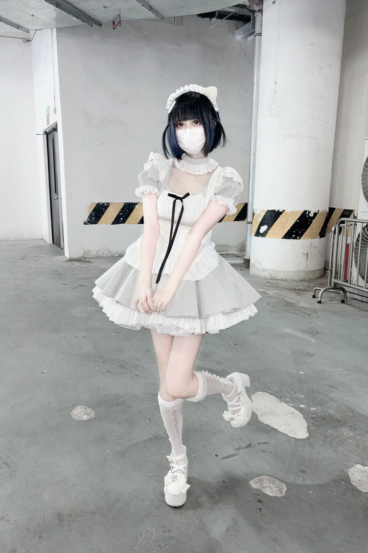 Kawaii Maid Dress, Detachable White Apron 43805:786128